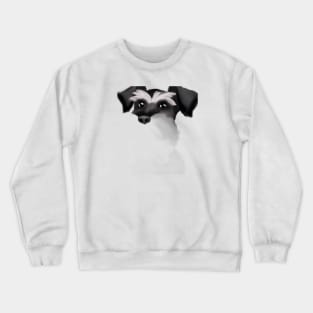 Cute Miniature Schnauzer Drawing Crewneck Sweatshirt